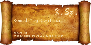 Komlósy Szelina névjegykártya